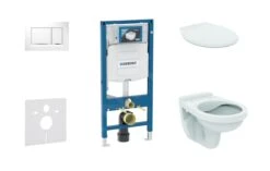 Geberit Duofix - Set Voorwandinstallatie, Closet Alpha Met WC-zitting, Bedieningspaneel Sigma30, Wit/chroom 111.300.00.5 NR5