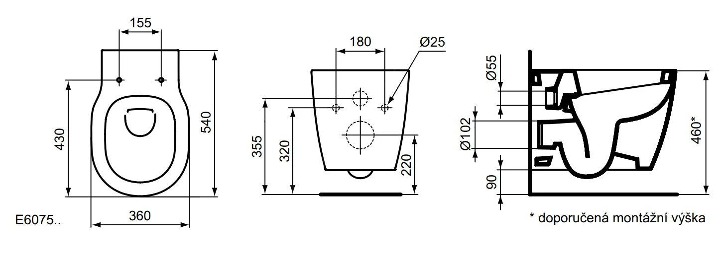 Ideal Standard Connect Freedom - Hangend Toilet Plus 6, Wit E607501 - Afbeelding 2