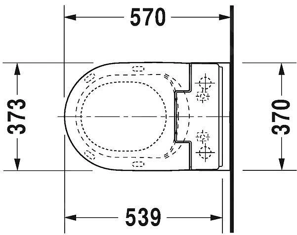 Duravit ME By Starck - Wandcloset Voor Sensowash, Rimless, Wit 2529590000 - Afbeelding 2