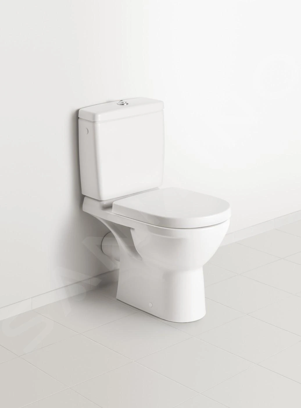 Villeroy & Boch O.novo - Compact Staande Toiletpot, Afvoer Achteraan, DirectFlush, Alpine Wit 5689R001 - Afbeelding 3