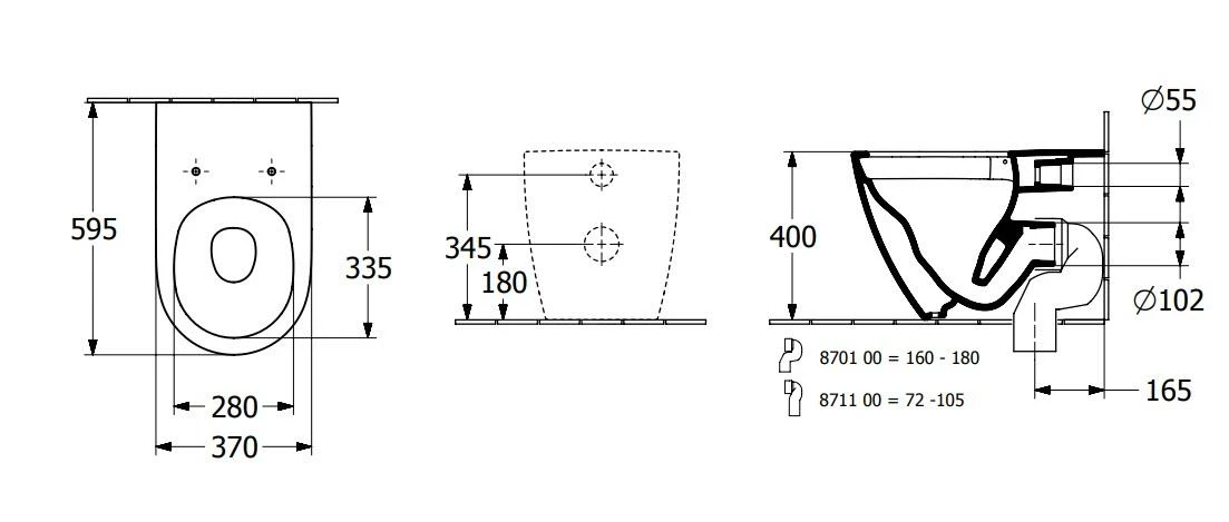 Villeroy & Boch Subway 3.0 - Staaned Toiletpot, TwistFlush, AntiBac, CeramicPlus, Alpine Wit 4671T0T2 - Afbeelding 2