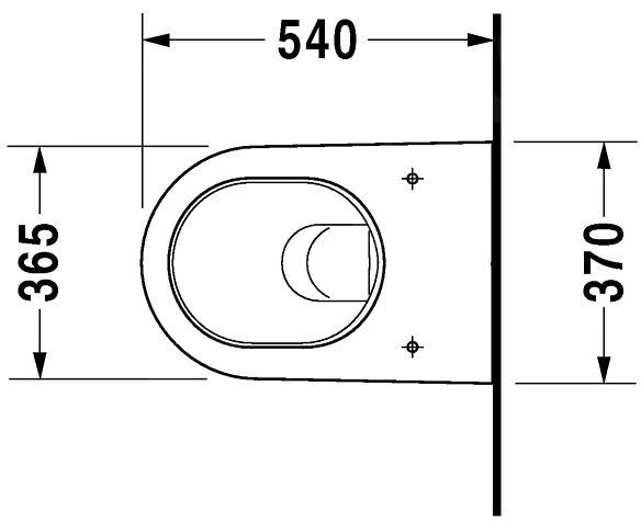 Duravit Starck 2 - Hangend Toilet, Wit 2534090000 - Afbeelding 2