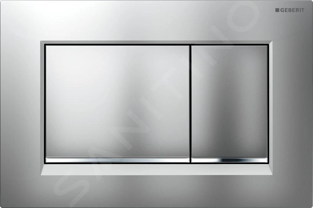 Geberit Duofix - Inbouwreservoir Voor Hangend Toilet Met SIGMA30 Bedieningsknop, Mat Chroom/chroom + Tece One - Hangend Douche-wc En Wc-bril, Rimless, SoftClose 111.300.00.5 NT7 - Afbeelding 10