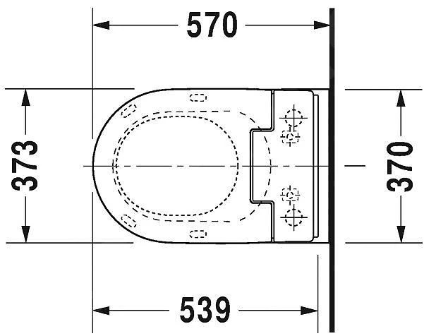 Duravit ME By Starck - Wandcloset Voor SensoWash Bidetbril, Alpine Wit 2528590000 - Afbeelding 2