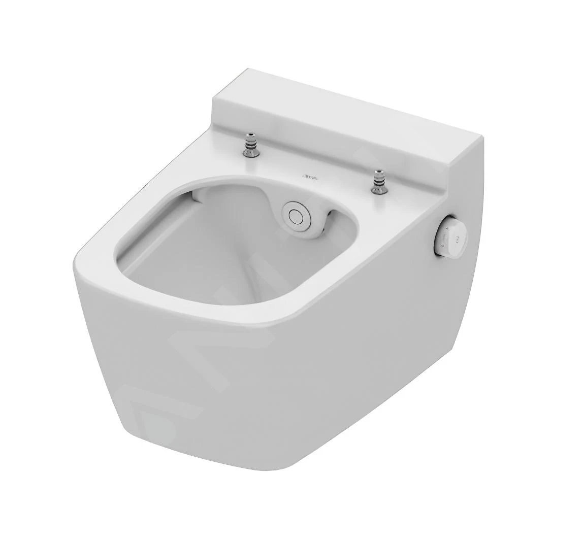Geberit Duofix - Inbouwreservoir Voor Hangend Toilet Met SIGMA30 Bedieningsknop, Glanzend Chroom/chroom Mat + Tece One - Hangend Douche-wc En Wc-bril, Rimless, SoftClose 111.355.00.5 NT6 - Afbeelding 7