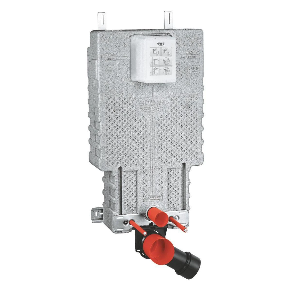 Grohe Uniset - Complete Toiletset Aquablade Wandcloset + Ideal Standard WC Zitting, Skate Cosmo Bedieningsplaat, SoftClose, Chroom 38643SET-KU - Afbeelding 7