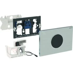 Geberit Sigma10 - Bedieningsplaat, Elektronisch, Dual Flush Spoeling, Netvoeding, Geborsteld RVS 115.906.SN.1
