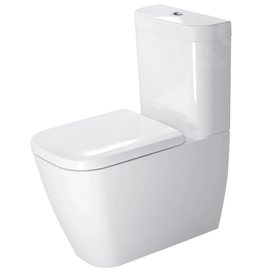 Duravit Happy D.2 - Staande Toiletpot, Vario Afvoer, Met HygieneGlaze, Alpine Wit 2134092000