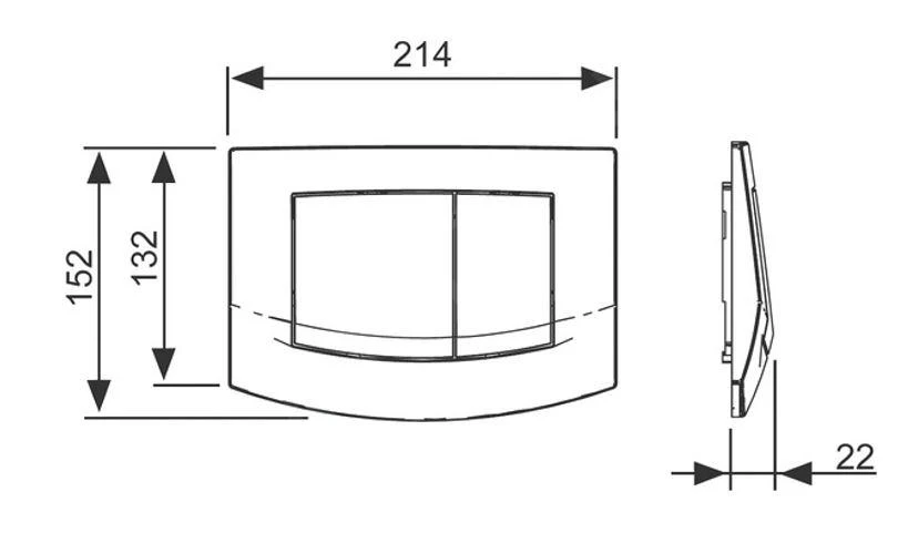 Tece TECEambia - Bedieningsplaat, Wit 9240200 - Afbeelding 2