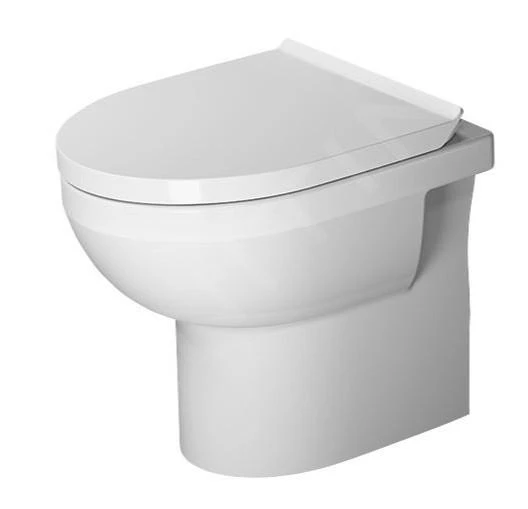 Duravit DuraStyle Basic - Staand Toilet Met SoftClose Wc Bril, Afval Aan De Achterkant, Rimless, Alpine Wit 41840900A1