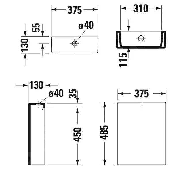 Duravit Viu - Reservoir, Aansluiting Links Onderaan, DualFlush, Wit 0942000005 - Afbeelding 2