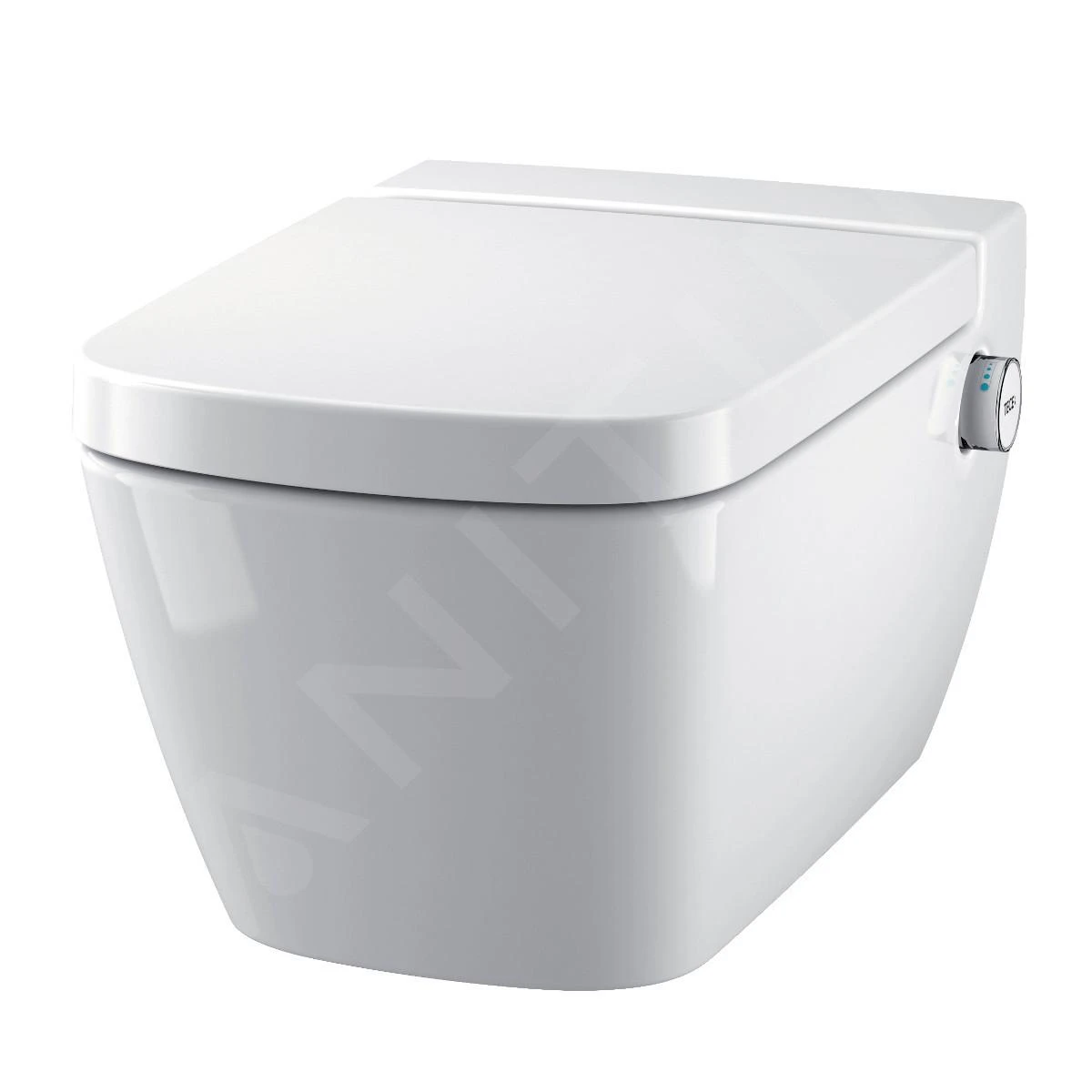 Geberit Duofix - Inbouwreservoir Voor Hangend Toilet Met SIGMA30 Bedieningsknop, Mat Chroom/chroom + Tece One - Hangend Douche-wc En Wc-bril, Rimless, SoftClose 111.300.00.5 NT7 - Afbeelding 5