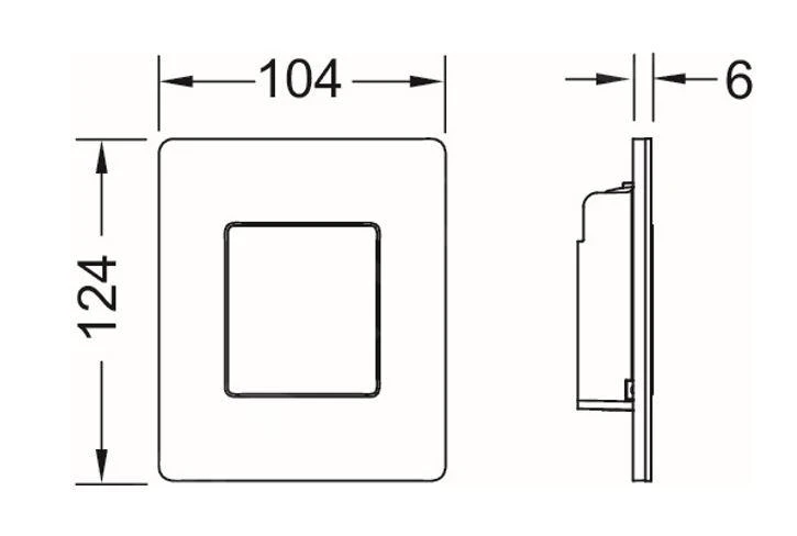 Tece TECEsolid - Urinoir Bedieningsplaat, Beschermlaag Tegen Vingerafdrukken, Geborsteld Roestvrij Staal 9242434 - Afbeelding 2