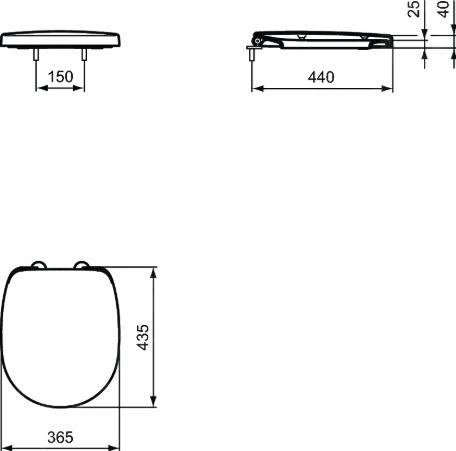 Ideal Standard Connect Freedom - Wc-bril Met Versterkte Scharnieren, Wit E824401 - Afbeelding 2