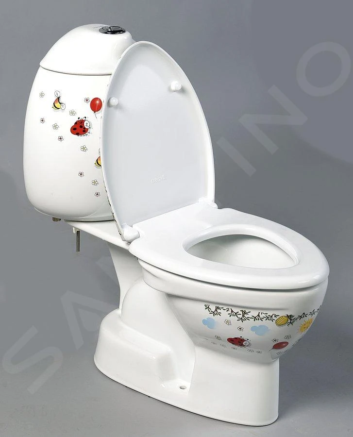 Sapho Kid - Kinder Toiletpot Met Jachtbak, Afval Onderaan, Kleur Design CK301.400.0F - Afbeelding 7