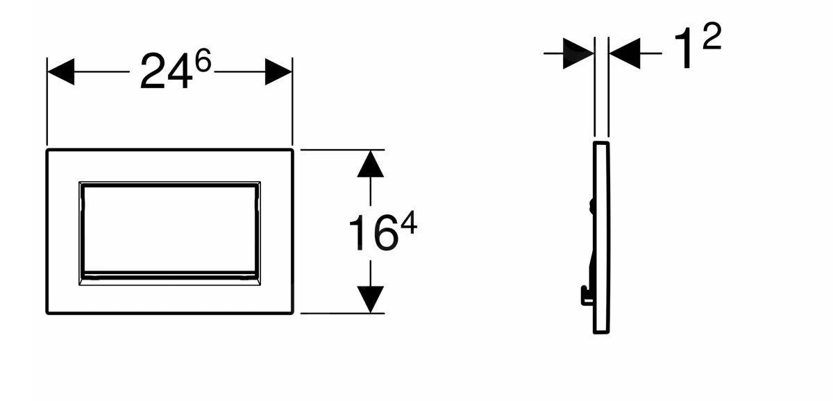 Geberit Sigma30 - Bedieningsplaat, Wit Mat/chroom 115.893.JT.1 - Afbeelding 2