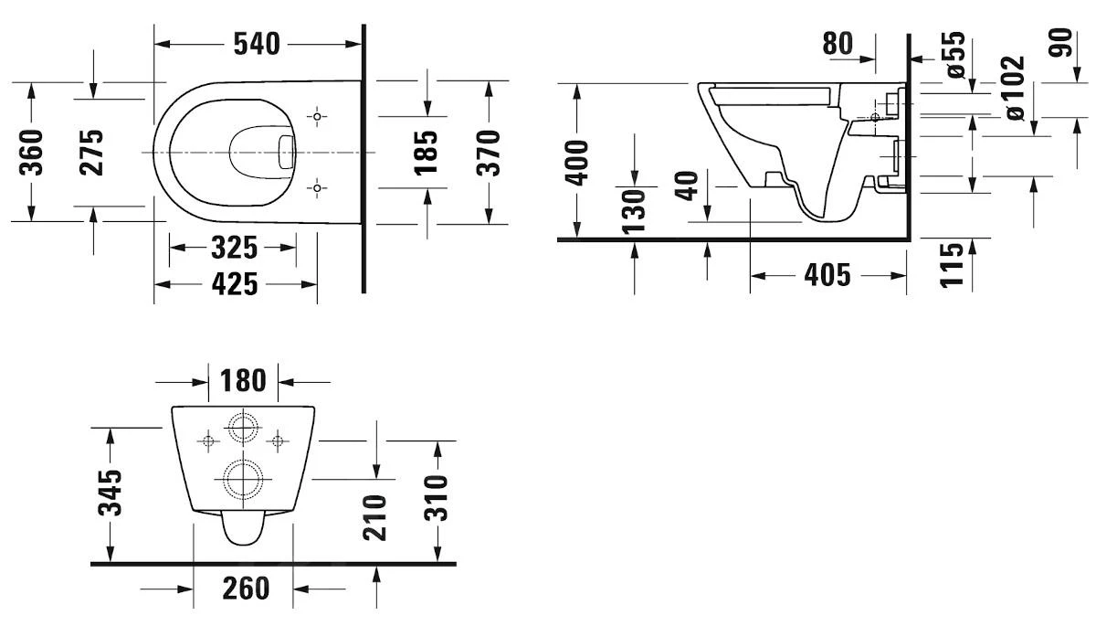Duravit D-Neo - Hangend Toilet Met SoftClose Wc Bril, Rimless, Wit 45770900A1 - Afbeelding 2