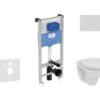 Ideal Standard ProSys - Toiletset- Inbouwreservoir, Closet, WC-zitting Eurovit, Oleas M1 Bedieningsplaat, Rimless, SoftClose, Mat Chroom ProSys120M SP53