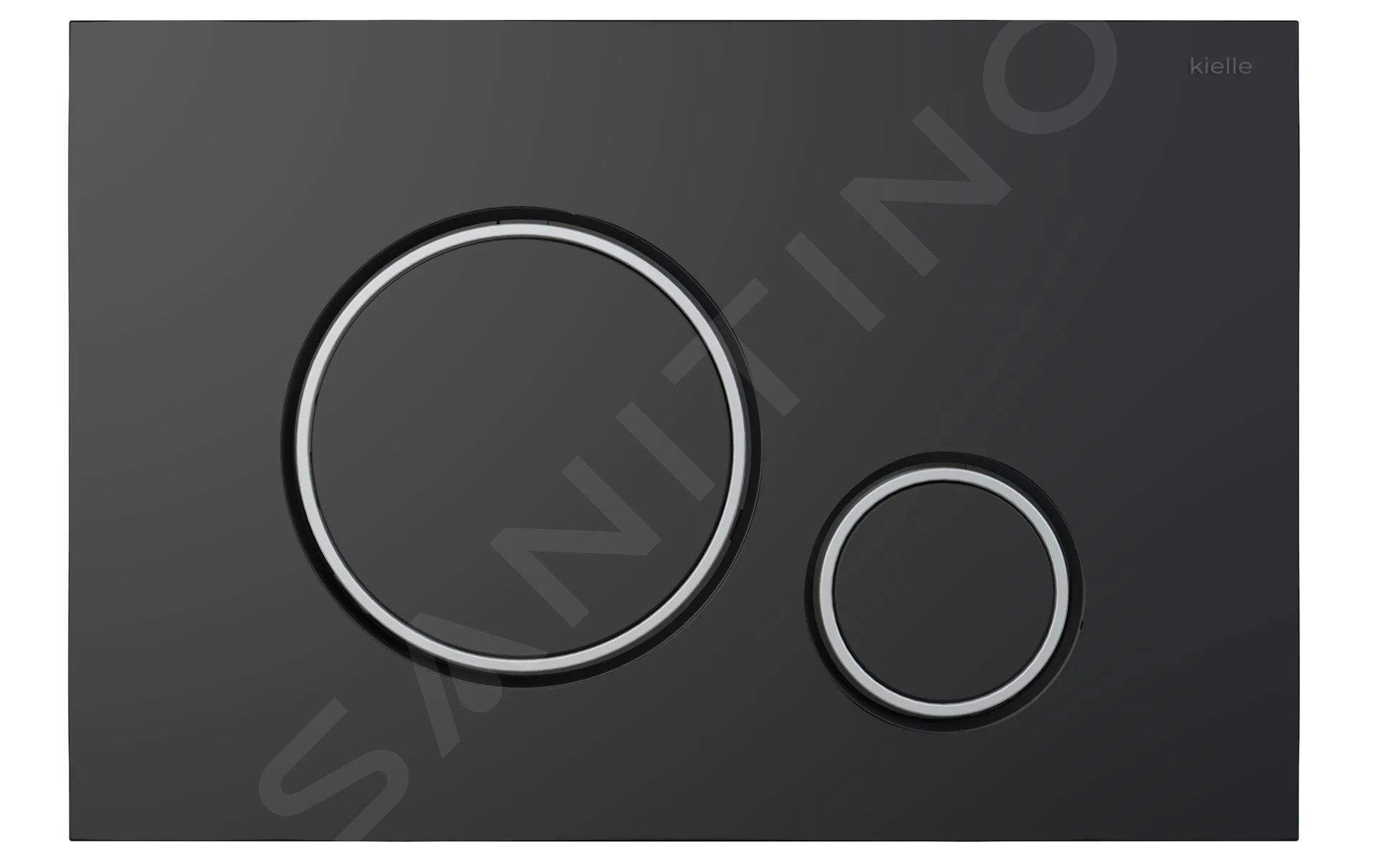 Kielle Genesis - Set Voorwandinstallatie, Toilet Met Toiletbril Softclose En Bedieningspaneel Gemini II, Mat Zwart / Chroom 30505SZ18 - Afbeelding 4