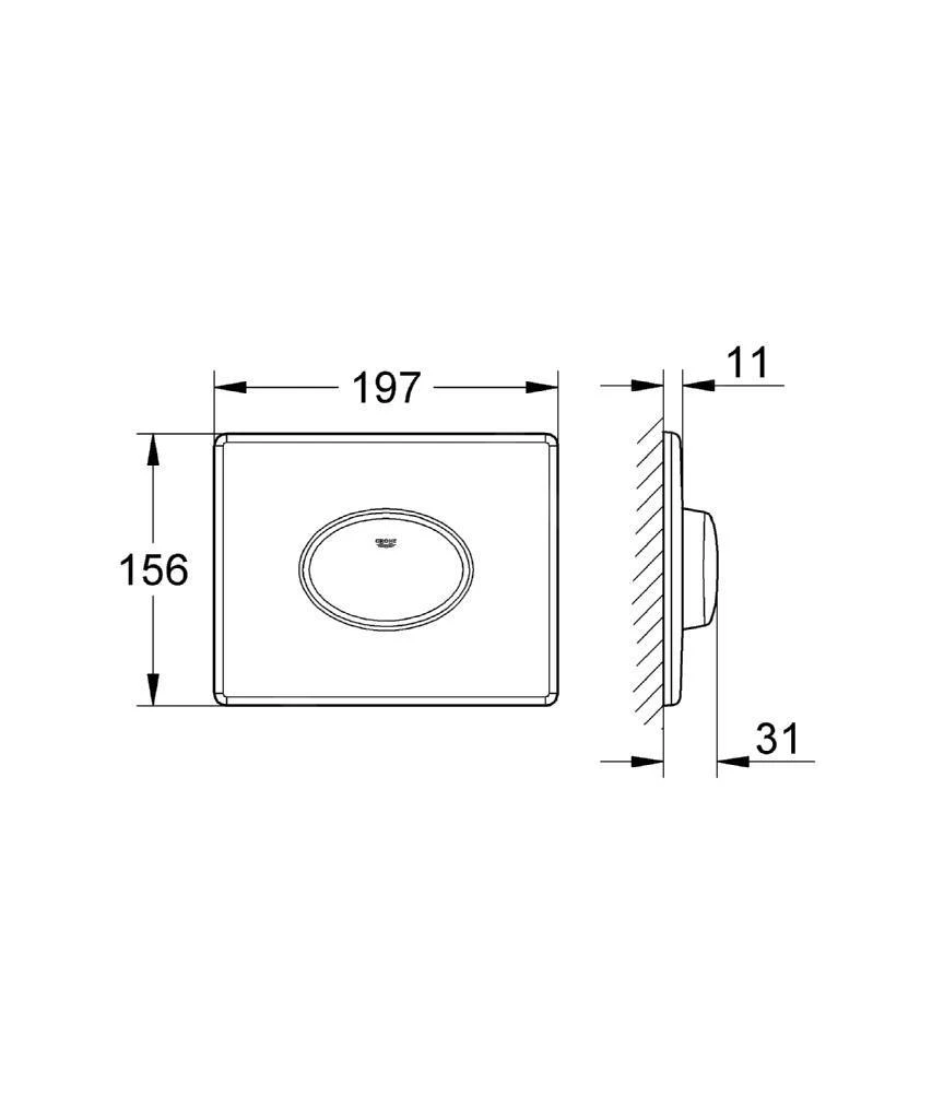 Grohe Skate Air - Bedieningsplaat, Chroom 38565000 - Afbeelding 2