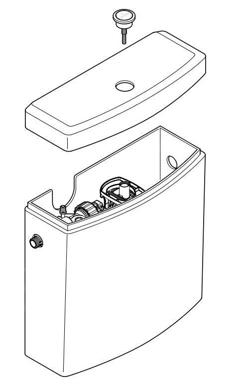 Villeroy & Boch Venticello - Stortbak Voor Staande Toiletpot, Met Zij- En Achteraansluiting, CeramicPlus, Alpine Wit 570711R1 - Afbeelding 2