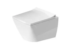 Duravit Viu - Wandtoilet Compact, Rimless, DuraFix, Met HygieneGlaze, Alpine Wit 2573092000