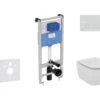 Ideal Standard ProSys - Toiletset- Inbouwreservoir, Closet, WC-zitting Tesi, Oleas M1 Bedieningsplaat, Aquablade, SoftClose, Chroom ProSys120M SP6
