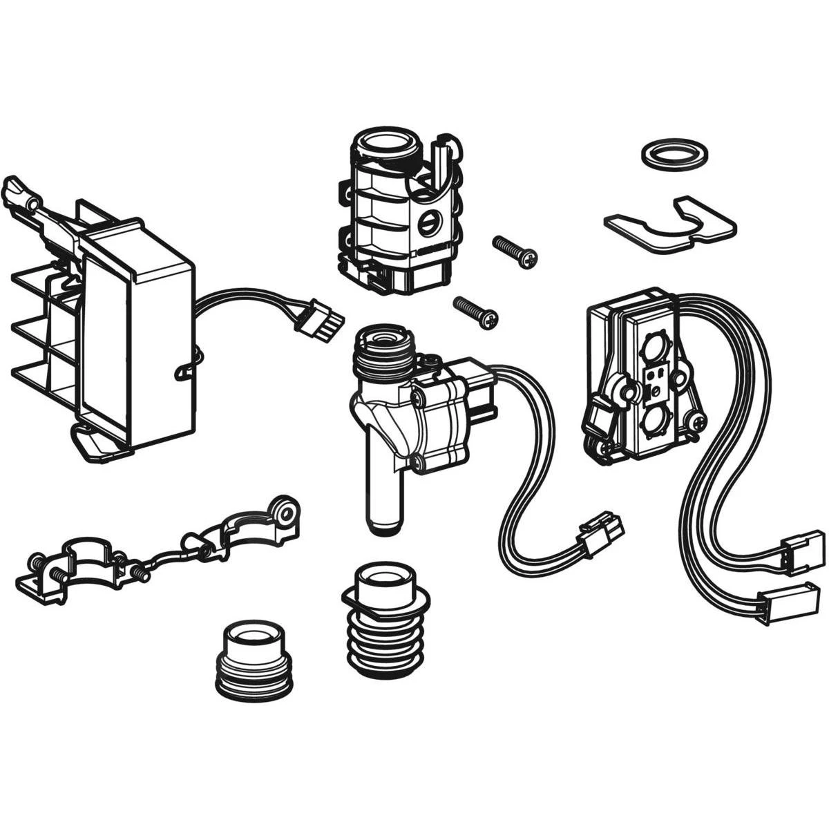 Geberit Toebehoren - Vervangingsset Voor Urinoirstuursysteem Elektronisch, Netvoeding 115.848.00.1 - Afbeelding 2