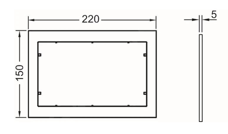 Tece TECEnow - Afstandshouder Voor WC Bedieningsplaat, Glanzend Chroom 9240411 - Afbeelding 2