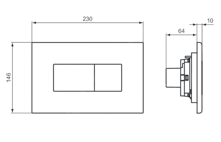 Ideal Standard Solea - Solea P2 Bedieningsplaat, Wit R0110AC - Afbeelding 2
