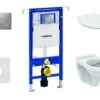 Geberit Duofix - Set Voorwandinstallatie, Closet Alpha Met WC-zitting, Bedieningspaneel Sigma 01, Mat Chroom 111.355.00.5 ND3