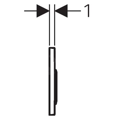 Geberit Omega20 - OMEGA 20 Bedieningsplaat, Zwart/glanzend Chroom 115.085.KM.1 - Afbeelding 3
