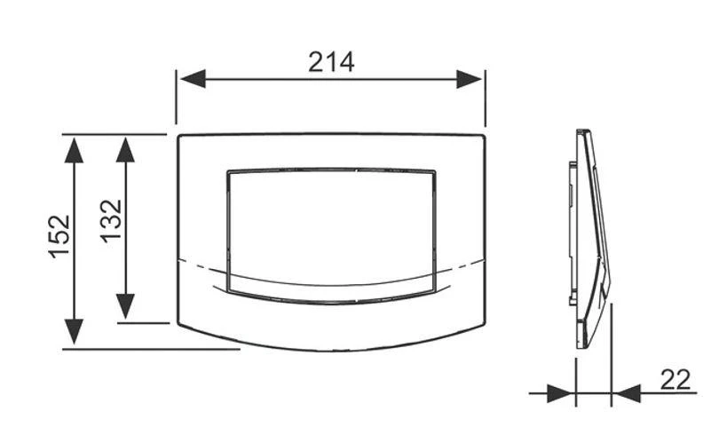 Tece TECEambia - Bedieningsplaat, Wit 9240140 - Afbeelding 2
