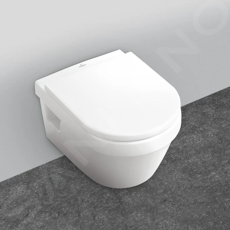 Geberit Kombifix - Inbouwreservoir Voor Hangend Toilet Met SIGMA01 Bedieningsknop, Mat Chroom + Villeroy Boch - Hangend Toilet En Wc-bril, DirectFlush, SoftClose, CeramicPlus 110.302.00.5 NB3 - Afbeelding 4