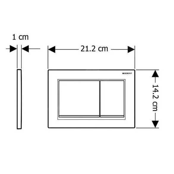Geberit Omega30 - Bedieningsplaat, Easy To Clean, Mat Chroom/glanzend Chroom 115.080.JQ.1 - Afbeelding 2