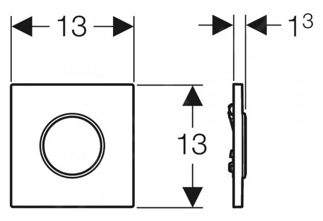 Geberit Spoelsystemen - Wc-besturing Met Elektronische Spoelactivering, Bedieningsplaat Type 10, Netvoeding, Wit/chroom 116.025.KJ.1 - Afbeelding 2