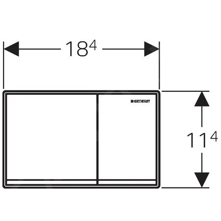 Geberit Omega60 - OMEGA 60 Bedieningsplaat, Zwart 115.081.SJ.1 - Afbeelding 2
