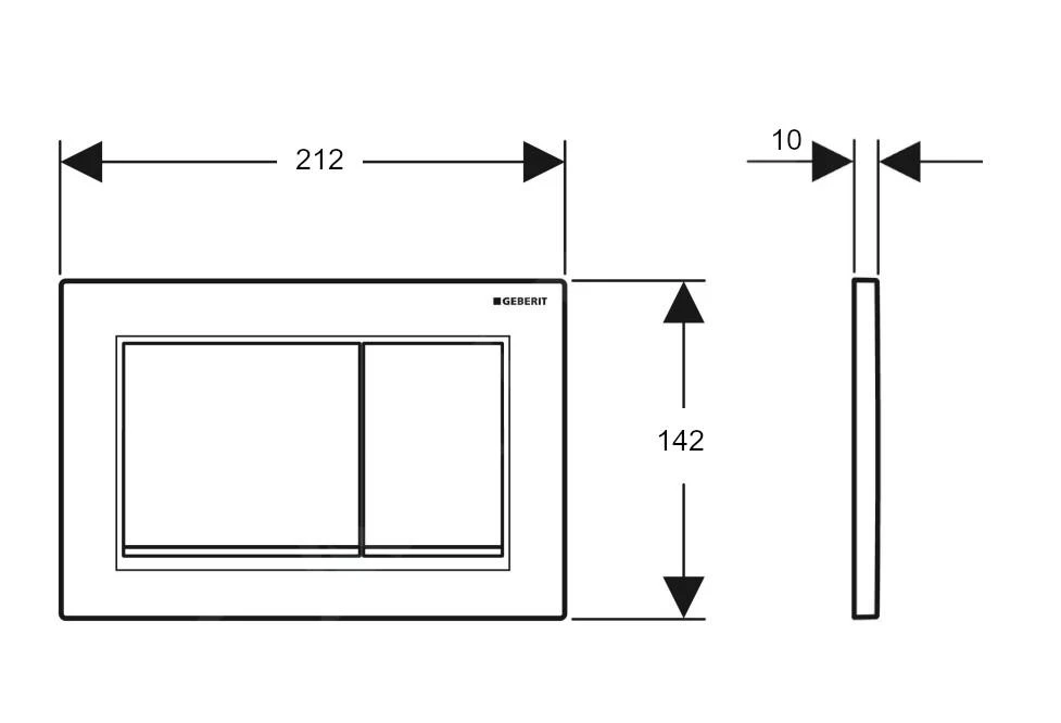 Geberit Omega30 - Bedieningsplaat, Mat Wit 115.080.01.1 - Afbeelding 2