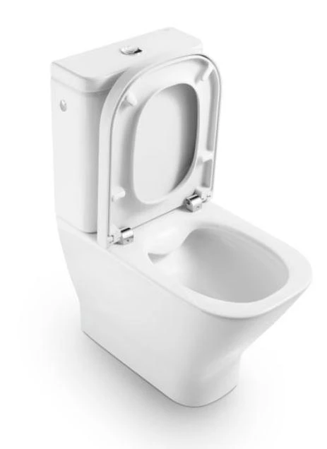 Roca The Gap - Duoblokpot, Vario Afvoer, Rimless, Wit A34273700H - Afbeelding 3