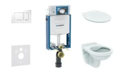 Geberit Kombifix - Set Voorwandinstallatie, Closet Alpha Met WC-zitting, SIGMA30 Bedieningsknop, Chroom 110.302.00.5 ND6