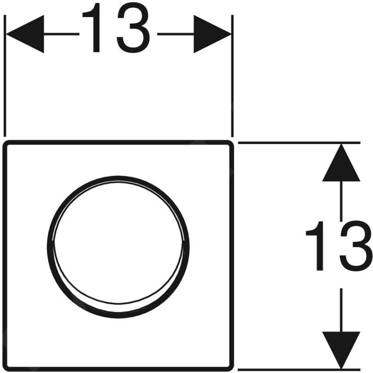 Geberit Spoelsystemen - Urinoirstuursystemen Met Pneumatische Spoelactivering, Bedieningsplaat Mambo, Geborsteld Rvs 116.013.FW.1 - Afbeelding 2