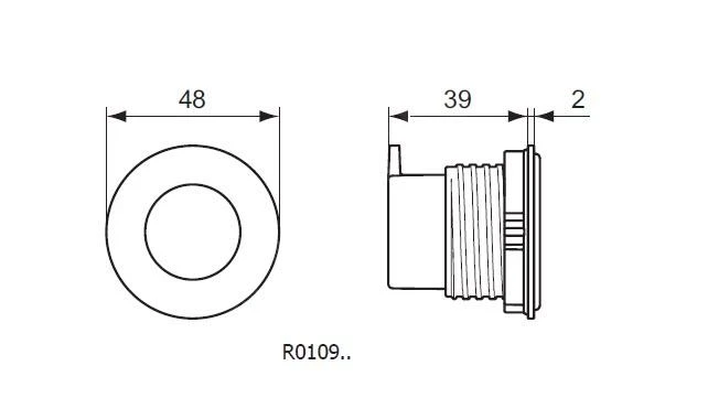 Ideal Standard Septa Pro - Bedieningspaneel XS P1, Chroom P0109AA 2 Ideal Standard Septa Pro - Bedieningspaneel XS P1, Chroom P0109AA - Afbeelding 2