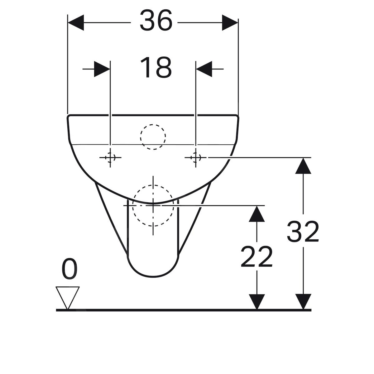 Geberit Selnova Compact - Wandcloset, 480x360 Mm, Wit 500.263.01.1 - Afbeelding 2