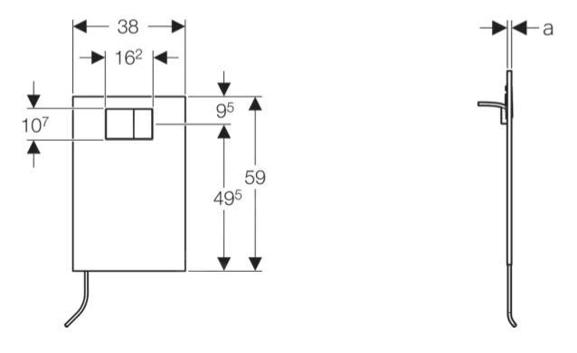 Geberit AquaClean - Afdekplaat Met Geïntegreerde Bediening Voor Bidetzittingen, Glas/zwart 115.324.SJ.1 - Afbeelding 2