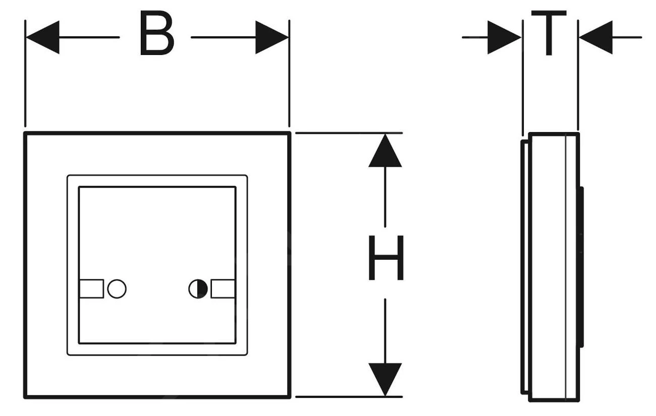 Geberit Spoelsystemen - Bedieningsplaat Voor Elektronische Spoeling, Batterijvoeding 241.568.00.1 - Afbeelding 2