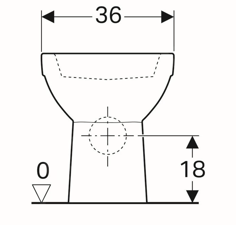 Geberit Selnova - Staande Toiletpot, Afvoer Achteraan, 680x360 Mm, Wit 500.287.01.1 - Afbeelding 4