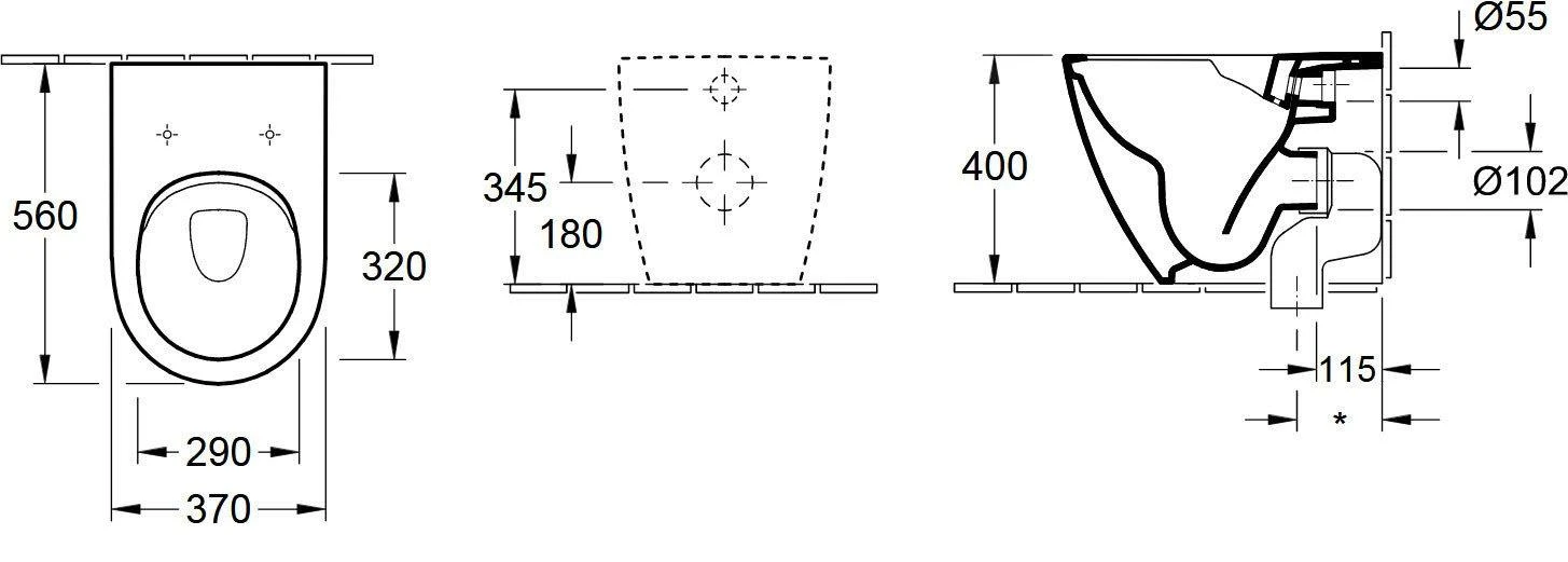 Villeroy & Boch Subway 2.0 - Staande Closet, DirectFlush, CeramicPlus, Alpine Wit 5602R0R1 - Afbeelding 2
