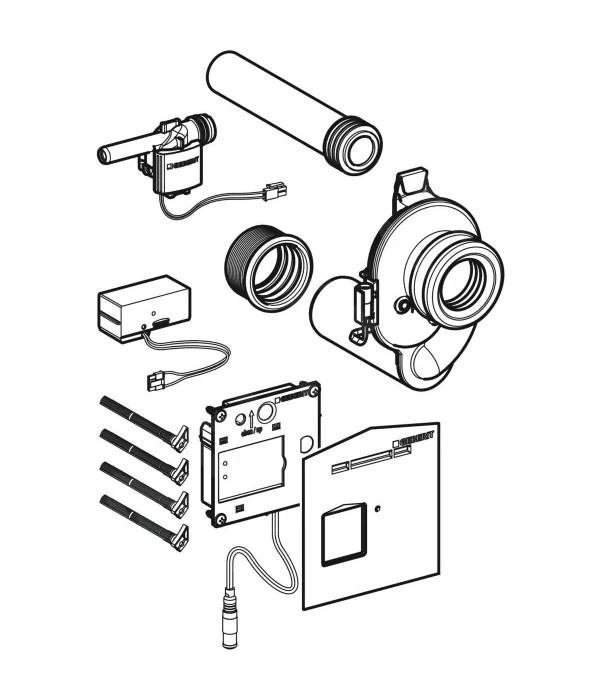 Geberit Spoelsystemen - Elektronische Urinoirspoeling, Netvoeding 116.086.00.1 2 Geberit Spoelsystemen - Elektronische Urinoirspoeling, Netvoeding 116.086.00.1 - Afbeelding 2