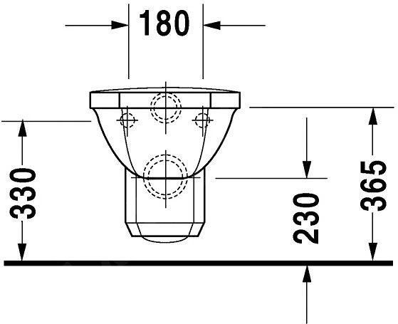 Duravit 1930 - Hangend Toilet, Wit 0182090000 - Afbeelding 4