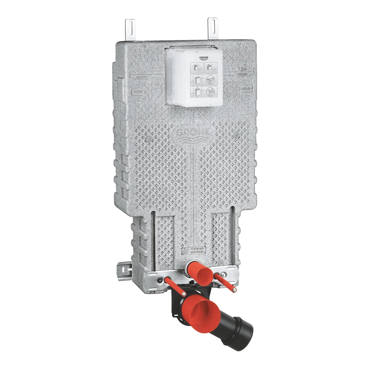 Grohe Uniset - Set Voorwandinstallatie, Closet Alpha Met WC-zitting, Bedieningspaneel Skate Cosmopolitan, Chroom 38643SET-KR - Afbeelding 3